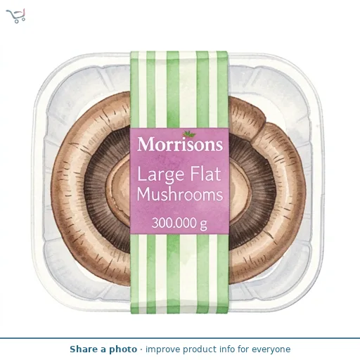 Morrisons Large Flat Mushrooms 300g