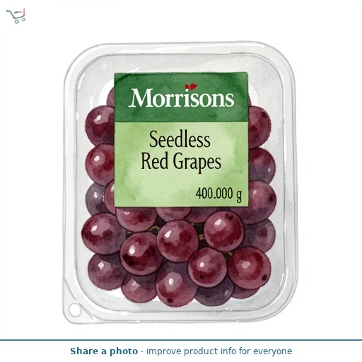 Morrisons Seedless Red Grapes Punnet 400g