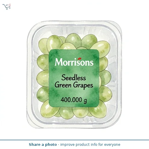 Morrisons Seedless Green Grapes Punnet 400g