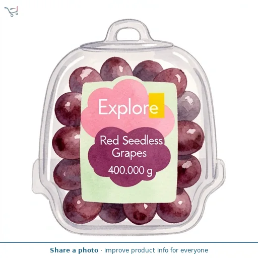Explore Red Seedless Grapes   400g