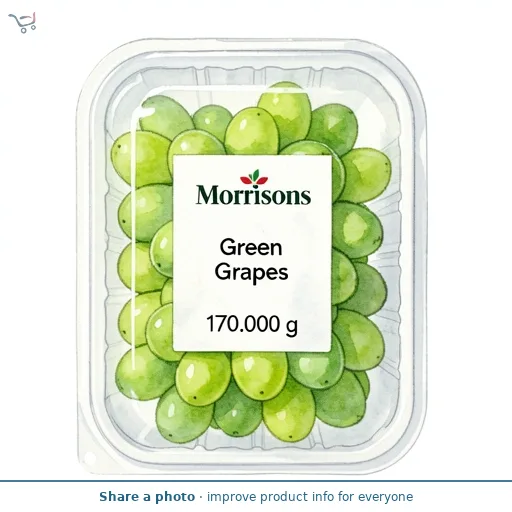 Morrisons Green Grapes Punnet 170g