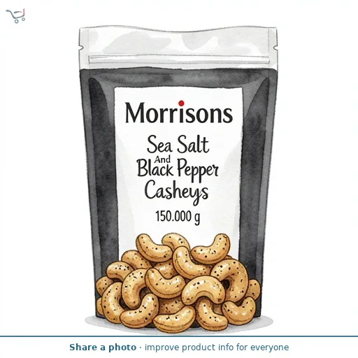 Morrisons Sea Salt And Black Pepper Cashews 150g