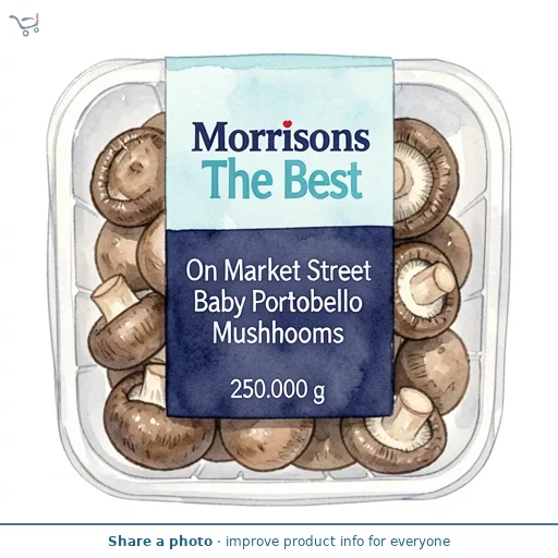 Morrisons The Best On Market Street Baby Portobello Mushrooms 250g