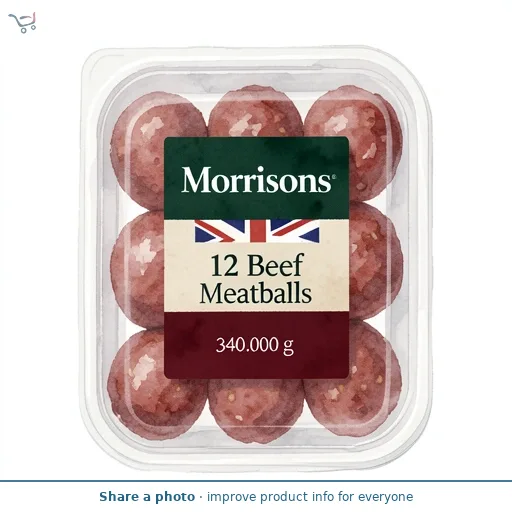 Morrisons 12 Beef Meatballs 340g