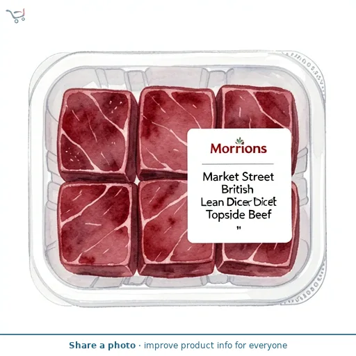 Market Street British Lean Diced Topside Beef