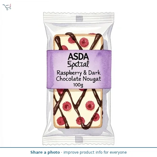ASDA Extra Special Raspberry & Dark Chocolate Nougat 100g