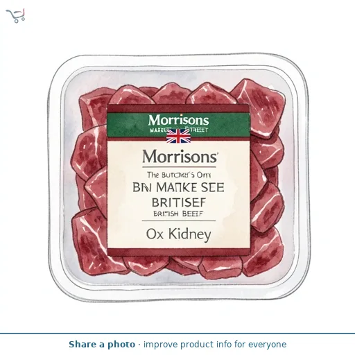 Morrisons The Butcher's On Market Street British Beef Diced Ox Kidney