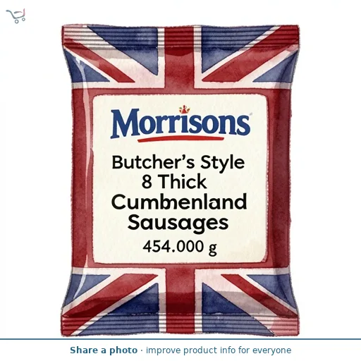Morrisons Butcher's Style 8 Thick Cumberland Sausages 454g