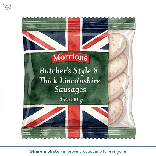 Morrisons Butcher's Style 8 Thick Lincolnshire Sausages 454g
