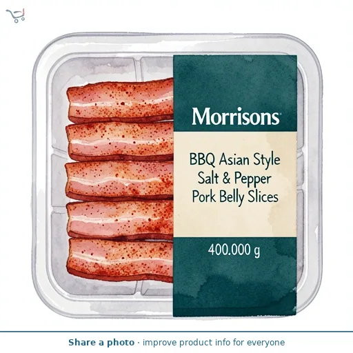 Morrisons BBQ Asian Style Salt & Pepper Pork Belly Slices 400g