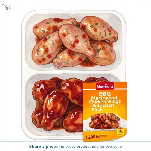 Morrisons BBQ Marinated Chicken Wings Selection Pack 1.2kg