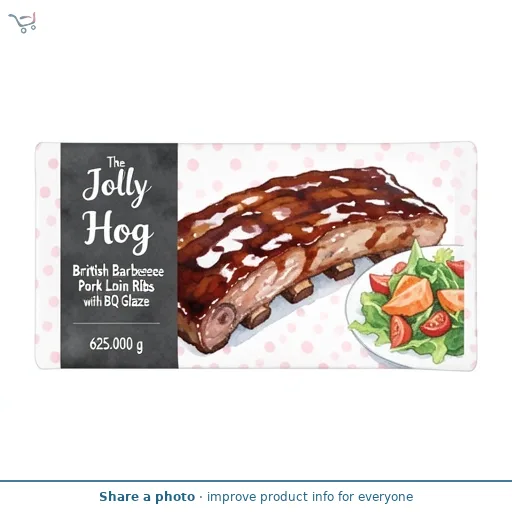 The Jolly Hog British Barbecue Pork Loin Ribs with BBQ Glaze 625g