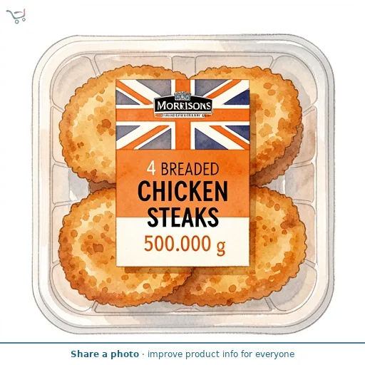 Morrisons 4 Breaded Chicken Steaks 500g