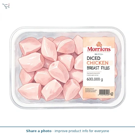 Morrisons British Diced Chicken Breast Fillets 600g