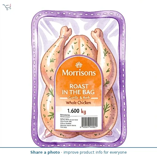 Morrisons Roast In The Bag Garlic & Herb Whole Chicken 1.6kg