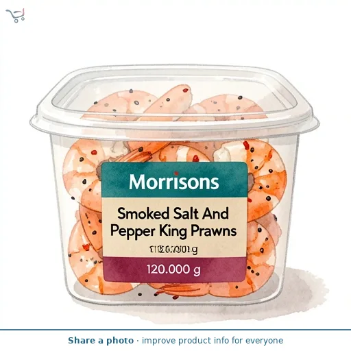 Morrisons Smoked Salt And Pepper King Prawns 120g