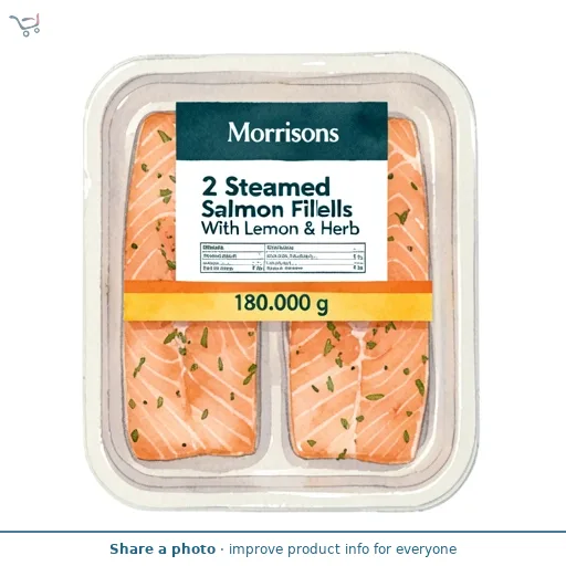 Morrisons 2 Steamed Salmon Fillets With Lemon & Herb 180g