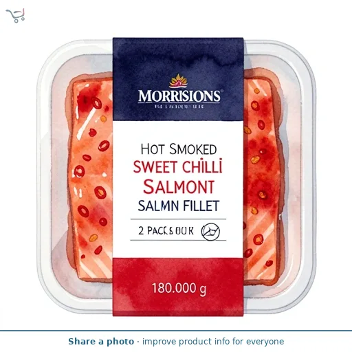 Morrisons Hot Smoked Sweet Chilli Salmon Fillet 2 Pack