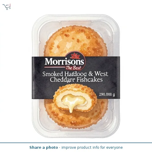 Morrisons The Best Smoked Haddock & West Country Cheddar Centre Fishcakes