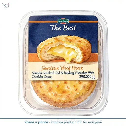 Morrisons The Best Salmon,Smoked Cod & Haddock Fishcakes With Cheddar Sauce