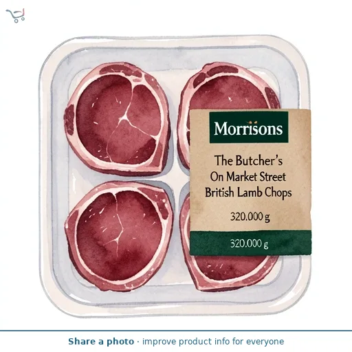 Morrisons The Butcher's On Market Street British Lamb Chops 320g