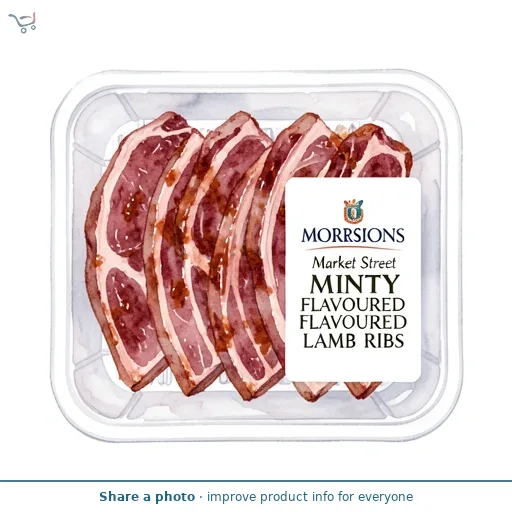 Morrisons British Minty Flavoured Lamb Ribs 500g