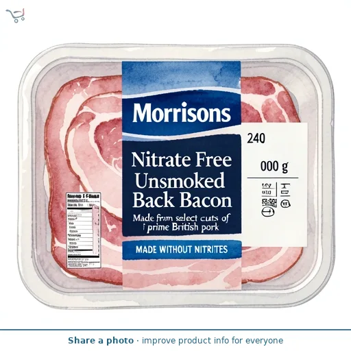 Morrisons Nitrate Free Unsmoked Back Bacon 