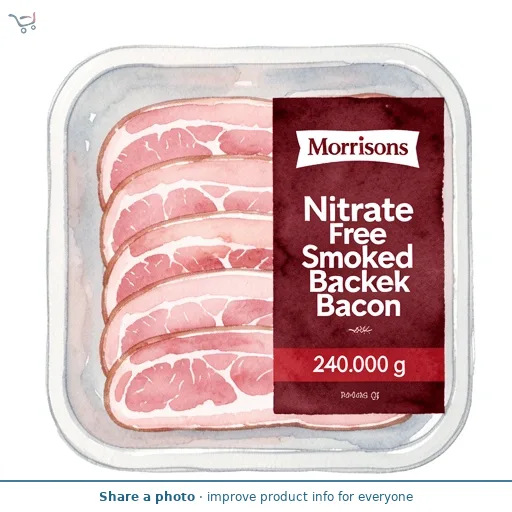 Morrisons Nitrate Free Smoked Back Bacon 