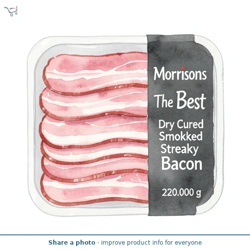 Morrisons The Best Dry Cured Smoked Streaky Bacon