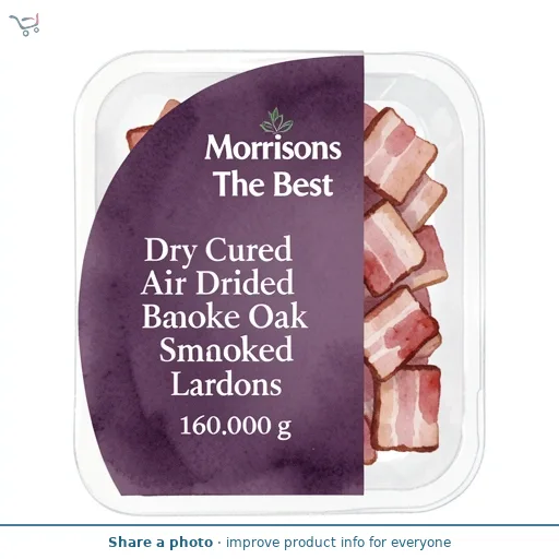 Morrisons The Best Dry Cured Air Dried Oak Smoked Bacon Lardons 160g