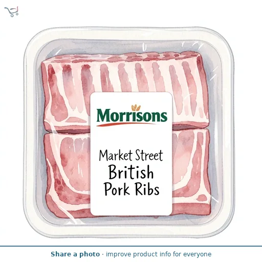 Morrisons British Pork Ribs 500g