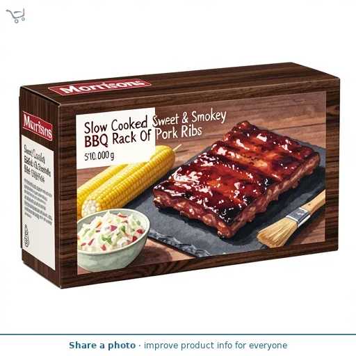 Morrisons Slow Cooked Sweet & Smokey BBQ Rack Of Pork Ribs 