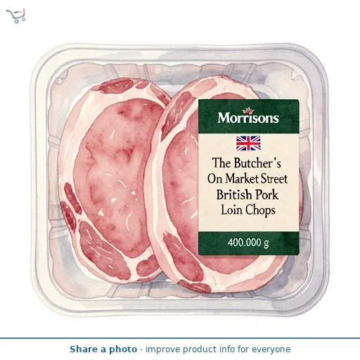 Morrisons The Butcher's On Market Street British Pork Loin Chops 400g