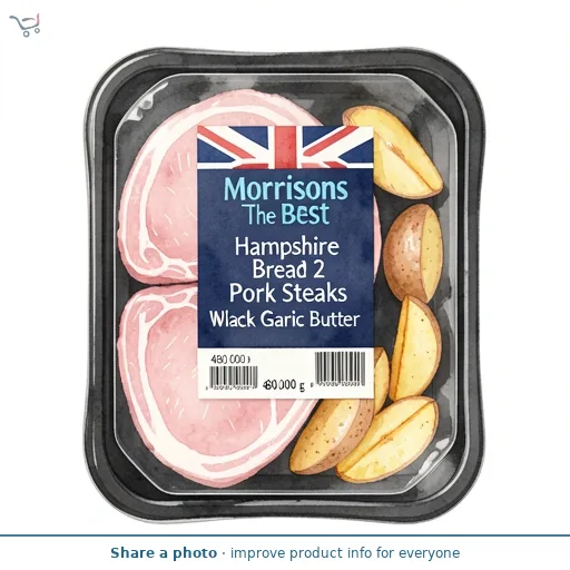 Morrisons The Best Hampshire Breed 2 Pork Steaks With Black Garlic Butter 