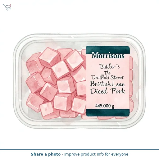Morrisons The Butcher's On Market Street British Lean Diced Pork 445g