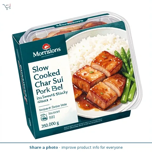Morrisons Slow Cooked Char Sui Pork Belly in a Sweet & Sticky Glaze 350g