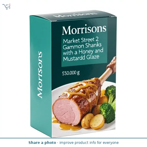 Morrisons British 2 Gammon Shanks with a Honey and Mustard Glaze 550g