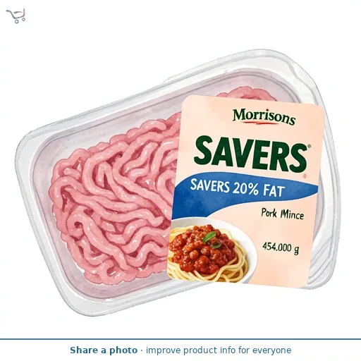 Morrisons Savers 20% Fat Pork Mince 454g