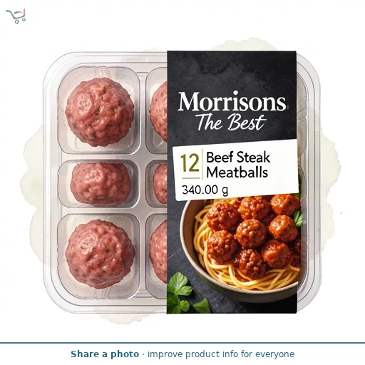 Morrisons The Best 12 Beef Steak Meatballs 340g