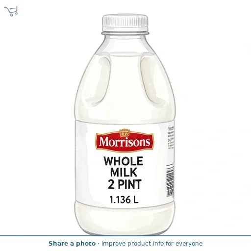 Morrisons British Whole Milk 2 Pint