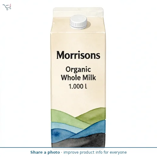 Morrisons Organic Whole Milk   1L