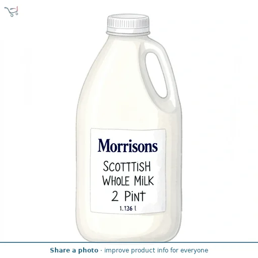 Morrisons Scottish Whole Milk 2 Pint
