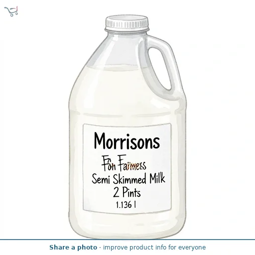Morrisons For Farmers British Semi Skimmed Milk 2 Pints