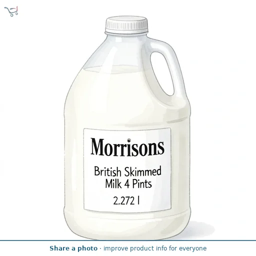 Morrisons British Skimmed Milk 4 Pints