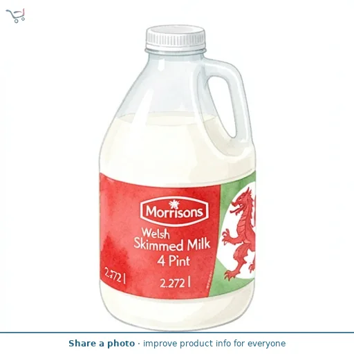 Morrisons Welsh Skimmed Milk 4 Pint