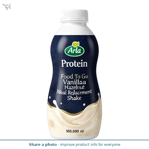 Arla Protein Food To Go Vanilla Hazelnut Meal Replacement Shake 500ml