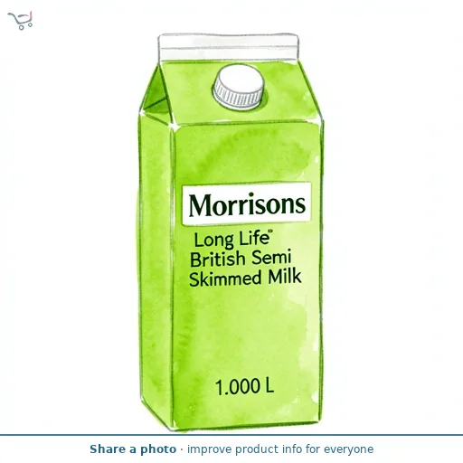 Morrisons Long Life British Semi Skimmed Milk