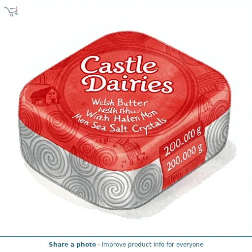 Castle Dairies Welsh Butter With Halen Mon Sea Salt Crystals