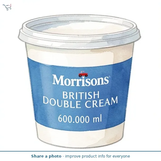Morrisons British Double Cream 600ml