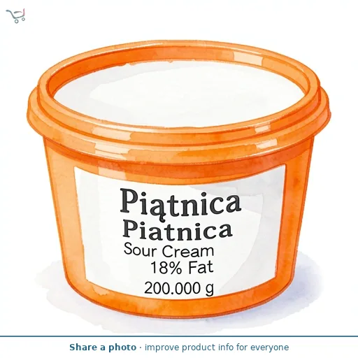 Piatnica Sour Cream 18% Fat 200g